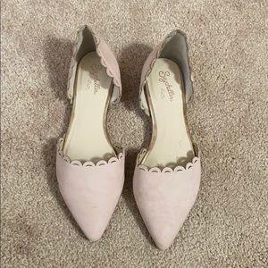Baby pink flats
